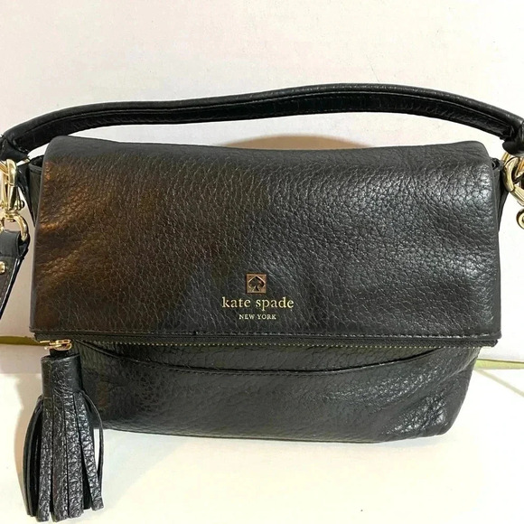 Kate spade black pebbled leather satchel handbag - Picture 12 of 15